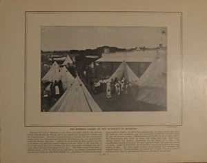 1900 ~ BOER WAR PRINT ~ MAFEKING ~ THE WOMEN'S LAAGER CAMP WOMEN CHILDREN - Picture 1 of 1