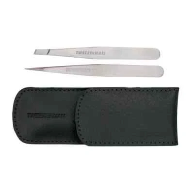 Tweezerman Professional Petite Set Slant and Point In A Black Leather Case - Image 1 of 2
