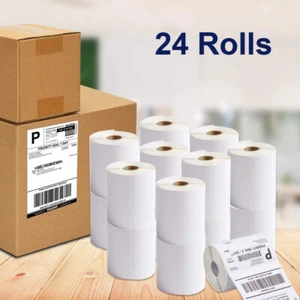 24 Rollen direkte Thermoetiketten 4x6 250/Rolle für Zebra Eltron ZP450 GK420D - Bild 1 von 5