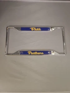 Pitt Panthers Ncaa License Plate Frame Metal Chrome Plated - Picture 1 of 4