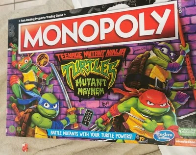 Monopoly: Teenage Mutant Ninja Turtles Mutant Mayhem  Board Game New Hasbro - Image 1 of 4