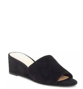 New Vince Camuto Stephana Black Suede Mules, Size 8 - Picture 1 of 7