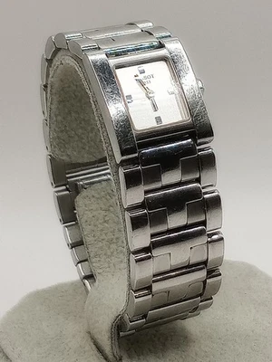 Orologio Polso Antico Vintage acciaio Argento Donna Quarzo Batteria Funzionante  - Immagine 1 di 4