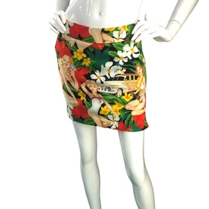 Loudmouth Golf Womens Size 0 Skort Mini Aloha Girls Hawaiian Pinup Floral - Picture 1 of 16
