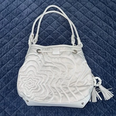 Montblanc Cartera Bolso de Hombro Starisma Dalila Off White Cordón Hobo Nylon Foto 1 de 4