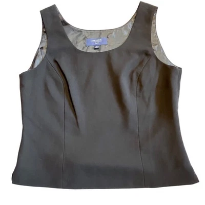 Jones Wear Womens Black Sleeveless Scoop Neck Suit Top Size 16 - Image 1 of 4