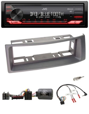JVC Bluetooth USB DAB Lenkrad Autoradio für Renault Megane Scenic 96-00 anthrazi - Bild 1 von 4