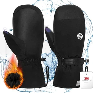 Waterproof Ski Mittens Men Women, 3M Thinsulate Insulated Thermal Snow Gloves... - Picture 1 of 6
