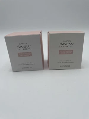 AVON ISA KNOX ANEW CLINICAL COLLAGEN BOOSTER FIRMING CREAM 1.7 FLOZ New Lot Of 2 - Image 1 of 2