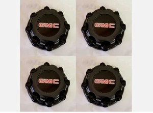 Tapacubos centrales de rueda GMC Sierra Yukon VAN 1500 2500 3500 16" 8 TAPONES negro - Imagen 1 de 1