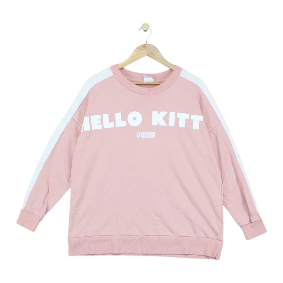 Puma Hello Kitty Sweatshirt Womens Size XL Pink Graphic Pullover - Image 1 of 4