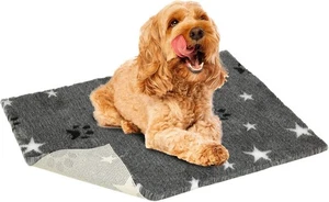 Vetbed Non-Slip Medium Dog Bed Dark Grey Stars 100cm x 50cm Machine Washable - Picture 1 of 9
