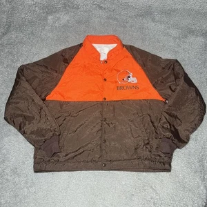 GIACCA LEGGERA VINTAGE SWINGSTER OWENS Corning CLEVELAND BROWNS taglia L - Foto 1 di 21