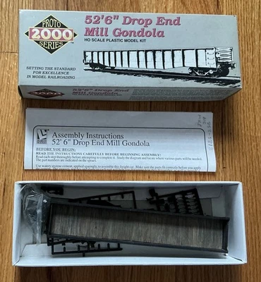 Proto 2000 HO Kit 21040 52’6” Drop End Mill Gondola  #10325 - Image 1 of 4