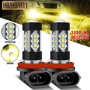 High Quality LED Fog Light 2pcs 100W COB Chips Light Source Golden Yellow - Picture 1 of 8