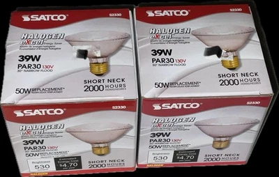 Satco Bulb S2330 eXcel 39W Par 30 530 L 2000 hrs. Short Neck Light 30° Narrow FL - Image 1 of 4