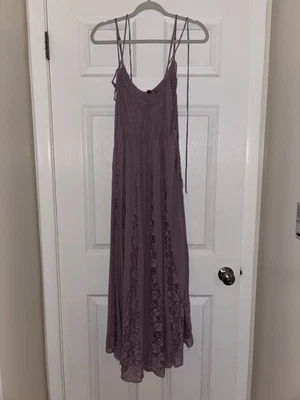 Free People Lace Lilac Maxi Dress Slip Dress Size S - Image 1 of 3