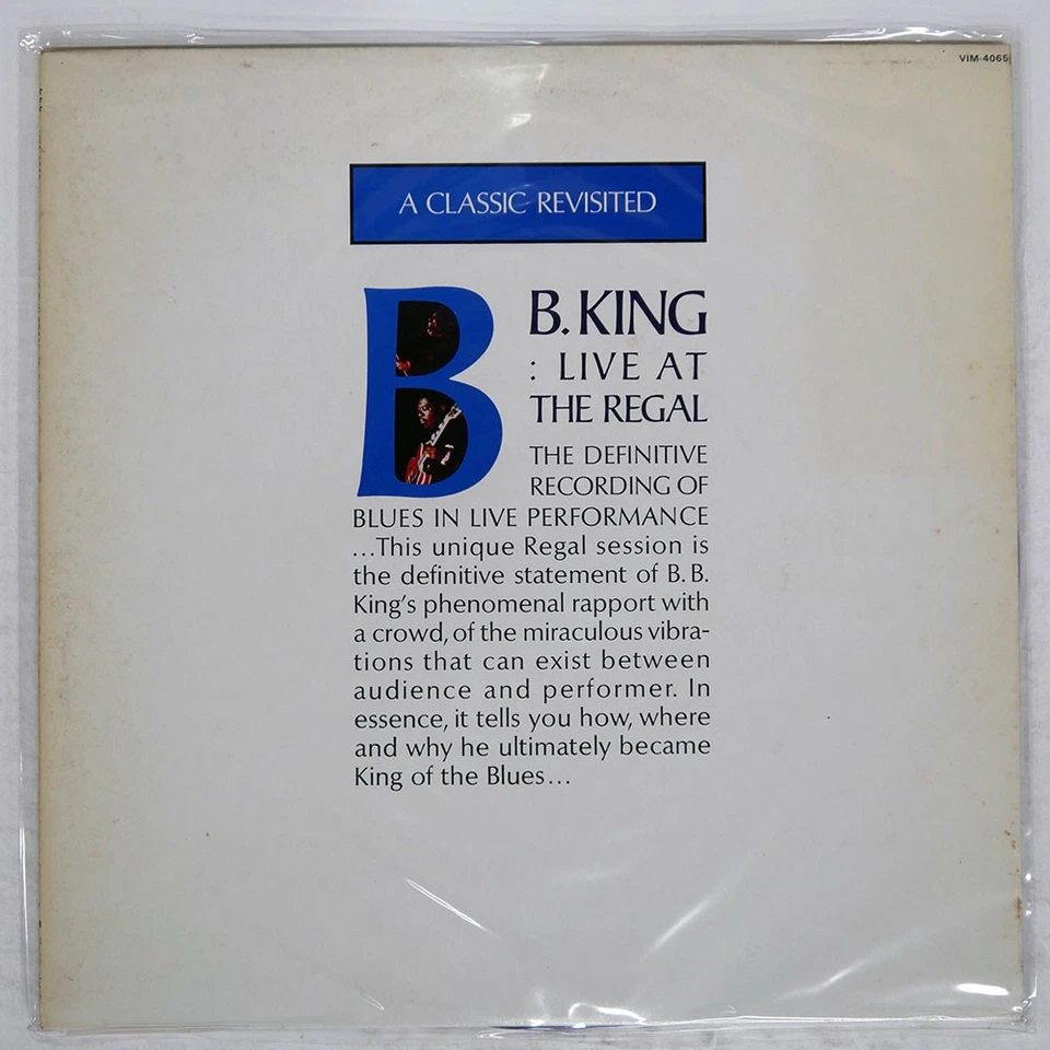 B.B.KING LIVE AT THE REGAL MCA VIM4065 Japan VINYL LP Foto 1 de 1