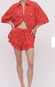 SUBOO FLORENCE BRODERIE SHORTS Large New - Picture 1 of 9