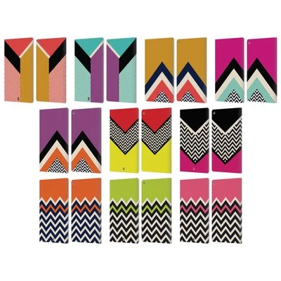 HEAD CASE DESIGNS BLOQUE DE COLOR CHEVRON CUERO LIBRO CARTERA ESTUCHE PARA AMAZON FIRE Foto 1 de 4