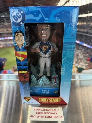 ⚡️2025 COREY SEAGER SUPERMAN TEXAS RANGERS BOBBLEHEAD 7-20-25 TEMA NUEVO EN CAJA⚡️ Foto 1 de 4