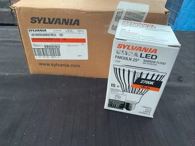 New 6 Sylvania 15W Ultra LED Dimmable PAR30LN 25 Degree Narrow Fl Light Bulbs - Image 1 of 4
