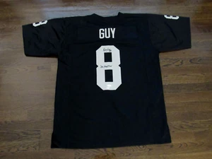 RAY GUY # 8 DR. HANGTIME OAK RAIDERS HOF SIGNED AUTO QUALITY JERSEY JSA BEAUTY - Picture 1 of 5