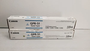 SET 2X Original Canon GPR51 (8517B003) Tonerkassette Cyan - NEU VERSIEGELT - Bild 1 von 8