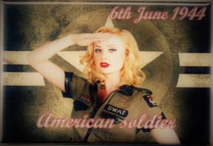 WW2 - Magnet - 6th June 1944 - American Soldier - Picture 1 of 1