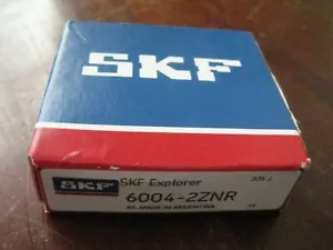SKF #6004-2ZNR Single Row Shielded Ball Bearing - Picture 1 of 3