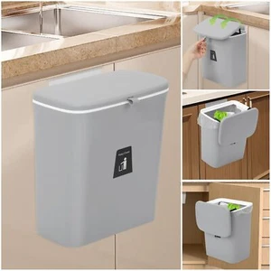 Compost Bin for Kitchen -2.4 Gallons/9L Trash Can for Under SinkHanging Small... - Picture 1 of 7