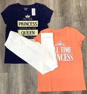 NEW Children Place Girls Graphic Tee short sleeve/Leggings /3-Piece (Size XL 14) - Picture 1 of 8