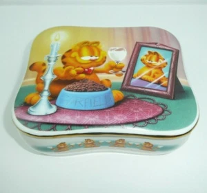 Danbury Mint Garfield Music Box Collection Jewelry Box "Love Me Tender" Song Cat - Picture 1 of 10