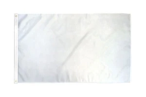 3x5 White Solid Color Premium 210D 3'x5' Knitted Poly Nylon Dura Flag Banner - Picture 1 of 1