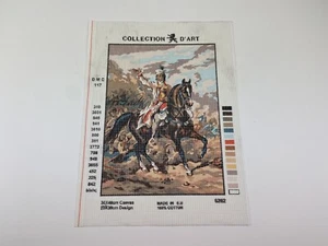 Collection D’art Man On Horse Needlepoint Tapestry Canvas 9in By 12in - Picture 1 of 4