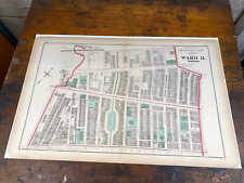 1874 Boston Map Ward 11 ~ Piano Chickering & Sons, asile d'orphelins, maison pour hommes âgés