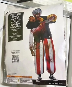 Inflatable Clown Capture Adult Costume Halloween Horror Evil Circus Scary Creepy - Picture 1 of 3