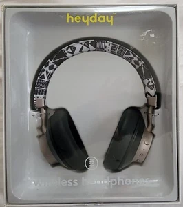 Heyday Wireless 33 Ft Bluetooth Range Over On Ear Headphones +Rechargeable Cable - Picture 1 of 7