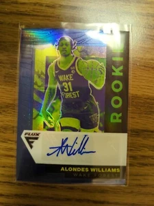 2022 Panini Chronicles Draft #FA-ALO Alondes Williams Flux Rookie Auto Blue #/49 - Bild 1 von 2