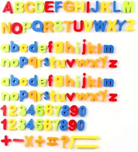 106 Pcs Magnetic Letters Alphabet Numbers Educational Toy Fridge Magnets UK - Picture 1 of 9