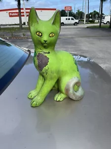 Signed Mid Century ITALIAN CAT POTTERY CERAMIC ITALY STATUE Terracotta - Picture 1 of 15
