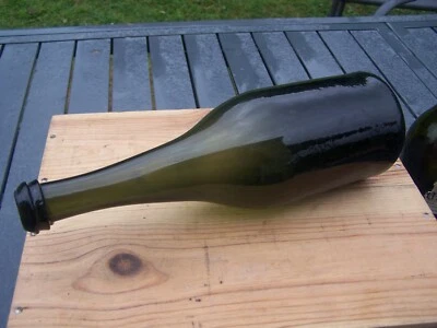 bouteille ancienne verre soufflé antique glass bottle pontil english Historical - Photo 1/4