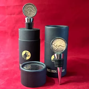 Tapón de botella de vino con bisel de centavo australiano cumpleaños aniversario - Imagen 1 de 13