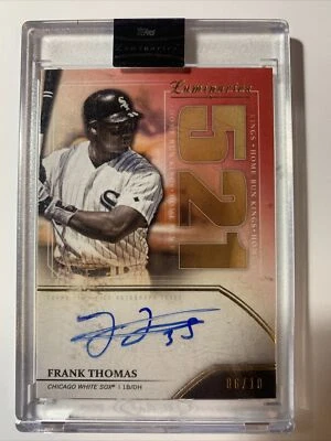 Frank Thomas White Sox 2020 Topps Luminaries Home Run Kings 06/10 On-Card Auto - Image 1 of 4