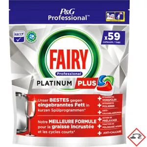 Fairy Professional Platinum Plus Dishwasher Tabs 59 Pieces - Picture 1 of 1