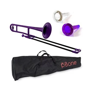 pBone pInstrument Plastic Trombone - Mouthpiece & Carrying Bag - Lightweight ... - Picture 1 of 8