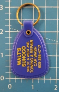 Portachiavi Vintage WALT'S SUNOCO San Pietroburgo Florida Riparazione Auto Pubblicità - Foto 1 di 2