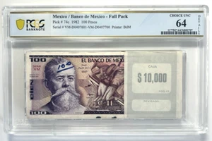 Mexico 100 Pesos 1982 PCGS 64 CHOICE UNC Pick # 74c - Picture 1 of 4