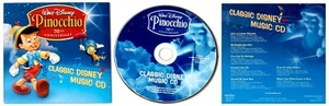 DISNEY *VG+* "PINOCCHIO" 2008 US PROMO-ONLY 70TH ANNIVERSARY CLASSIC MUSIC CD - Picture 1 of 1