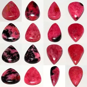 Superb Natural Pink Ruby Rhodonite Pear Cabochon Loose Gemstone - Picture 1 of 17